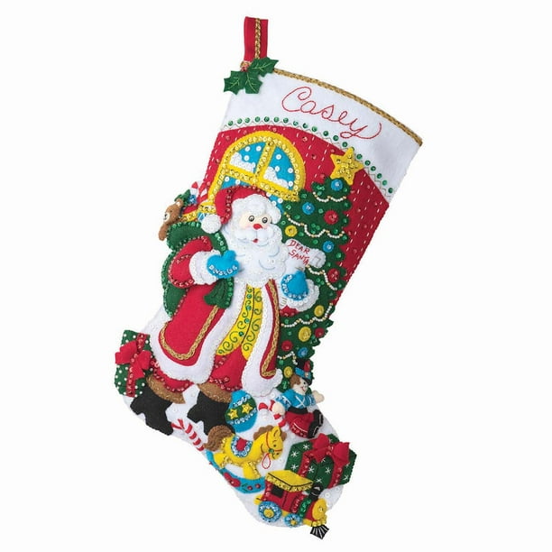 Yard Christmas Ornament Toss Kids Cotton Fabric Ole Saint Nick Green Yard Christmas Ornament Toss Kids Cotton Fabric Ole Saint Nick Green